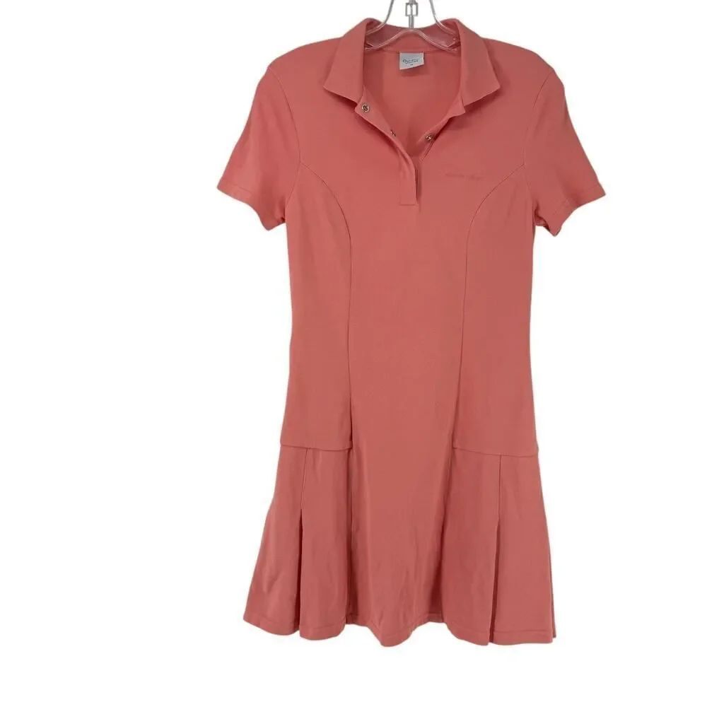 Outdoor Voices Lantana Sports Dress XS Coral Collared Pleated Tennis Golf Polo